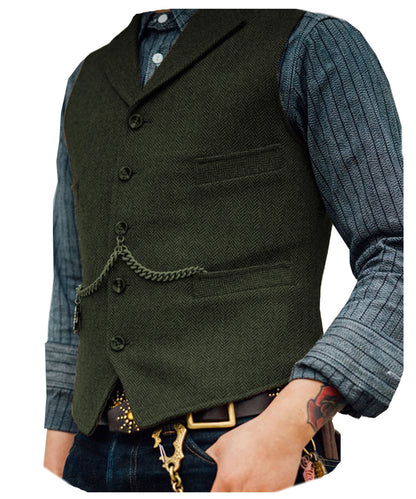 Ärmellose Steampunk-Weste für Herren