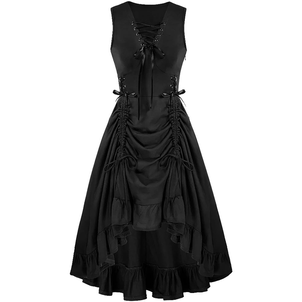 Langes Steampunk-Kleid