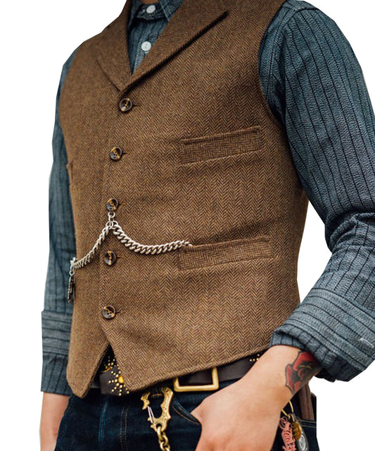 Ärmellose Steampunk-Weste für Herren