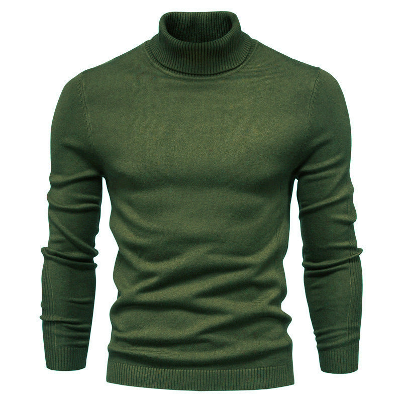 Slim-Fit-Rollkragenpullover für Herren
