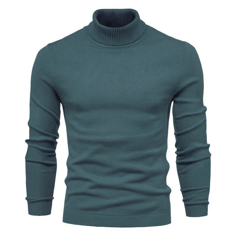 Slim-Fit-Rollkragenpullover für Herren