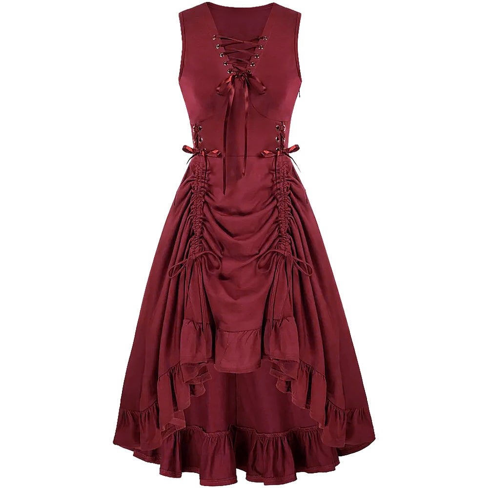 Langes Steampunk-Kleid